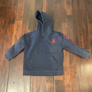 Carhartt Dark Blue Long Sleeve Pullover Hoodie With Pockets Boys Size 5 Preowned